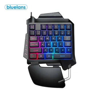 D15 Ergonomic Single One-handed Membrane Keyboard Backlit Gaming RGB Backlit Portable Mini Gaming Keypad Game Controller for PC
D15 Ergonomic Single One-handed Membrane Keyboard Backlit Gaming RGB Backlit Portable Mini Gaming Keypad Game Controller for PC