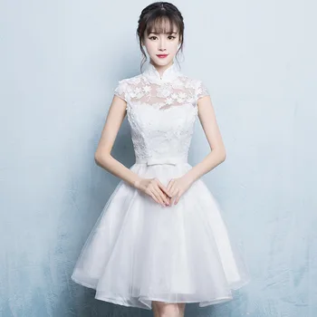 Dress 2020 New Noble White Short Improved Cheongsam Party Dress Women's Party Dress Winter
Dress 2020 New Noble White Short Improved Cheongsam Party Dress Women's Party Dress Winter