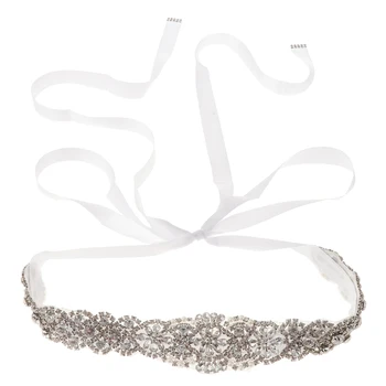 Wedding Bridal Belt with Rhinestone Applique Satin Ribbon Ribbon Tied Waistband
Wedding Bridal Belt with Rhinestone Applique Satin Ribbon Ribbon Tied Waistband