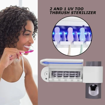 3 in 1 UV Light Toothbrush Sterilizer Toothbrush Holder Automatic Toothpaste Dispenser Disinfection Bathroom Accessories Set
3 in 1 UV Light Toothbrush Sterilizer Toothbrush Holder Automatic Toothpaste Dispenser Disinfection Bathroom Accessories Set