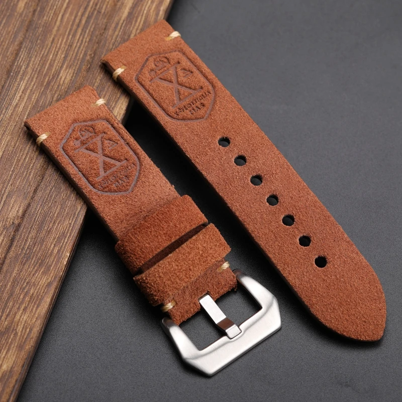 High quality brown soft men 22mm 24mm 26mm Mate Brushed X-Men Buckle Leather Strap Watch band For PAM Pilot Watch Zenith Panerai
High quality brown soft men 22mm 24mm 26mm Mate Brushed X-Men Buckle Leather Strap Watch band For PAM Pilot Watch Zenith Panerai