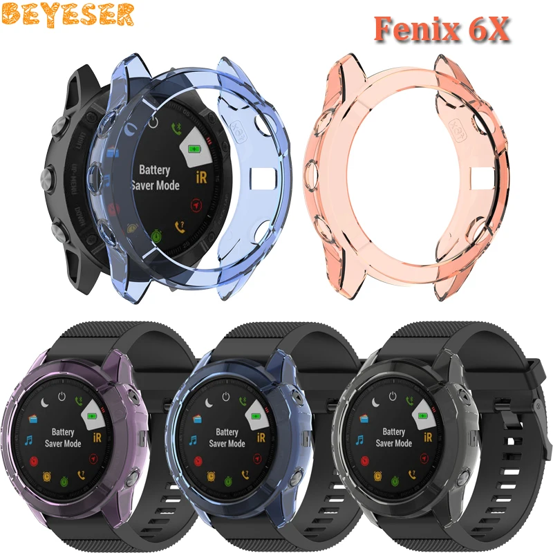 Защитные чехлы из ТПУ для Garmin Fenix 6X Pro сменная защитная рамка корпус смарт-часов |