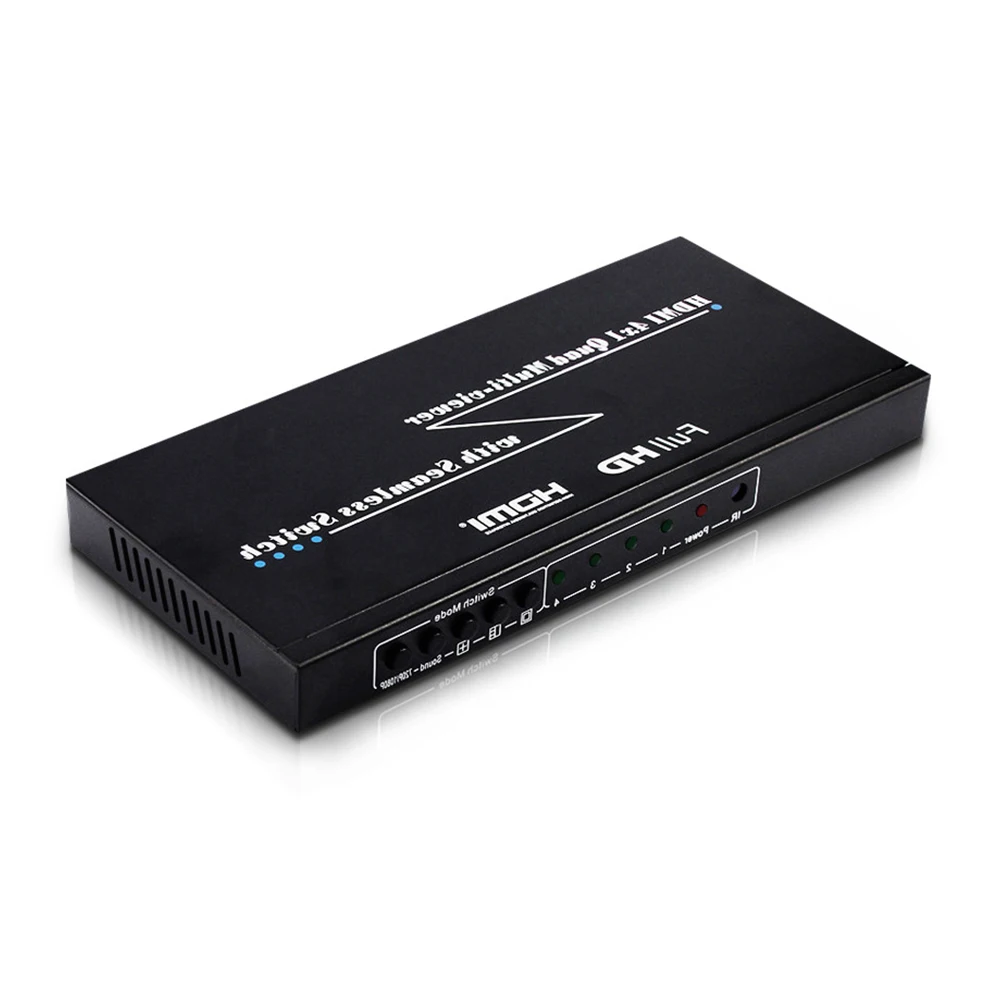 HDMI Switcher 4 Ports With Seamless Switch HDMI Switch 4x1 Quad Multi Viewer Seamless Switcher 1080P HDMI With IR Remote Control
HDMI Switcher 4 Ports With Seamless Switch HDMI Switch 4x1 Quad Multi Viewer Seamless Switcher 1080P HDMI With IR Remote Control