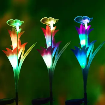 3 Lily Flower Heads Waterproof Light Solar Color Changing Garden Lawn Stake Light Lamp Outdoor LED Light Landscape Lamp
3 Lily Flower Heads Waterproof Light Solar Color Changing Garden Lawn Stake Light Lamp Outdoor LED Light Landscape Lamp