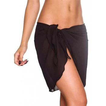 Women's Beach Cover Up Solid Short Length Sheer Chiffon Sarong Wrap Beach Swimwear Bikini Cover Up Saida De Praia Feminino
Women's Beach Cover Up Solid Short Length Sheer Chiffon Sarong Wrap Beach Swimwear Bikini Cover Up Saida De Praia Feminino