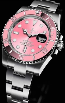 Luxury Brand New Women Automatic Mechanical Watch Silver Black Pink White Blue Ceramic Bezel Stainless Steel Sapphire Glass AAA+ 
Luxury Brand New Women Automatic Mechanical Watch Silver Black Pink White Blue Ceramic Bezel Stainless Steel Sapphire Glass AAA+