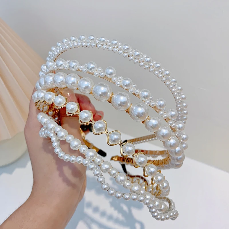 New Women Elegant Full Pearls Simple Hairbands Sweet Headband Hair Hoops Holder Ornament Head Band Lady Fashion Hair OH1688
New Women Elegant Full Pearls Simple Hairbands Sweet Headband Hair Hoops Holder Ornament Head Band Lady Fashion Hair OH1688