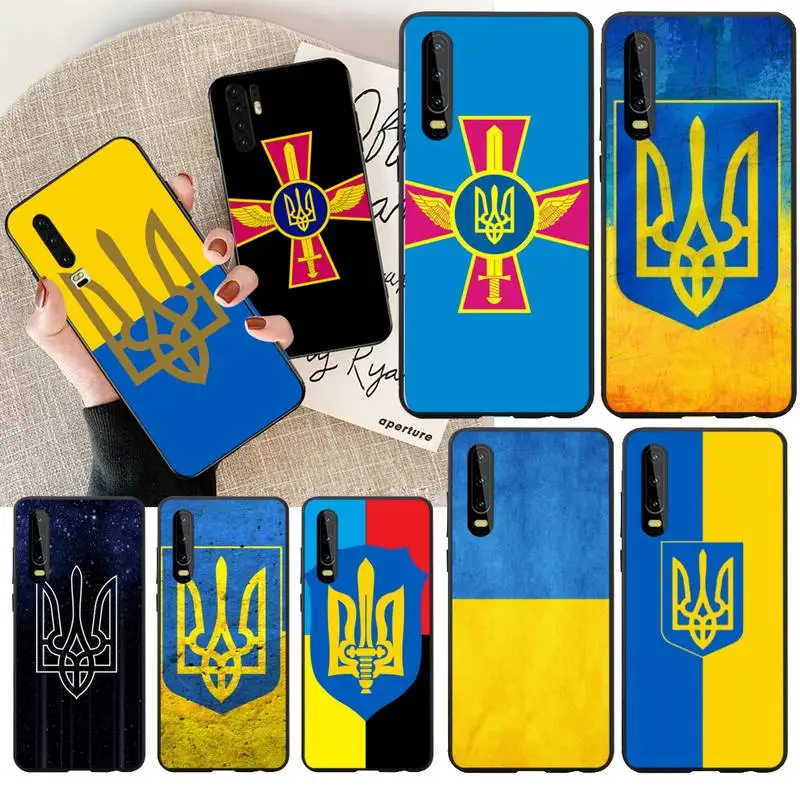 PENGHUWAN черный мягкий чехол из тпу с флагом украины для Huawei NOVA 2 PLUS 2s 2i 3i 3E 4E 5 5I