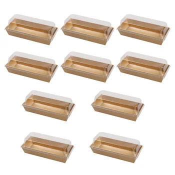 10PCS Rectangular Kraft Paper Sandwich Wrapping Boxes Cake Bread Snack Bakery Packing Box with Plastic Clear Lids
10PCS Rectangular Kraft Paper Sandwich Wrapping Boxes Cake Bread Snack Bakery Packing Box with Plastic Clear Lids