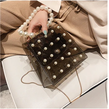 Summer PVC Transparent Clear Clutch Bag Chain Tote Jelly Bag Shoulder Handbag 
Summer PVC Transparent Clear Clutch Bag Chain Tote Jelly Bag Shoulder Handbag