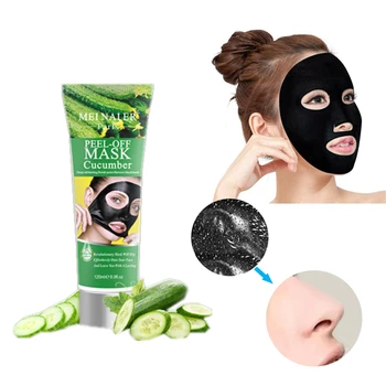 Black Mask Blackhead Remover Peeling Mask Sheet Suction Blackhead Acne Treatment Cucumber Deep Cleansing Facial Mask Mud 120g 
Black Mask Blackhead Remover Peeling Mask Sheet Suction Blackhead Acne Treatment Cucumber Deep Cleansing Facial Mask Mud 120g