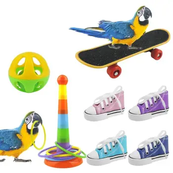 7 Pcs Bird Parrot Training Toys Mini Sneaker Skateboard Stand Perch Stacking Training Rings Bell Ball Intelligence Supplies
7 Pcs Bird Parrot Training Toys Mini Sneaker Skateboard Stand Perch Stacking Training Rings Bell Ball Intelligence Supplies