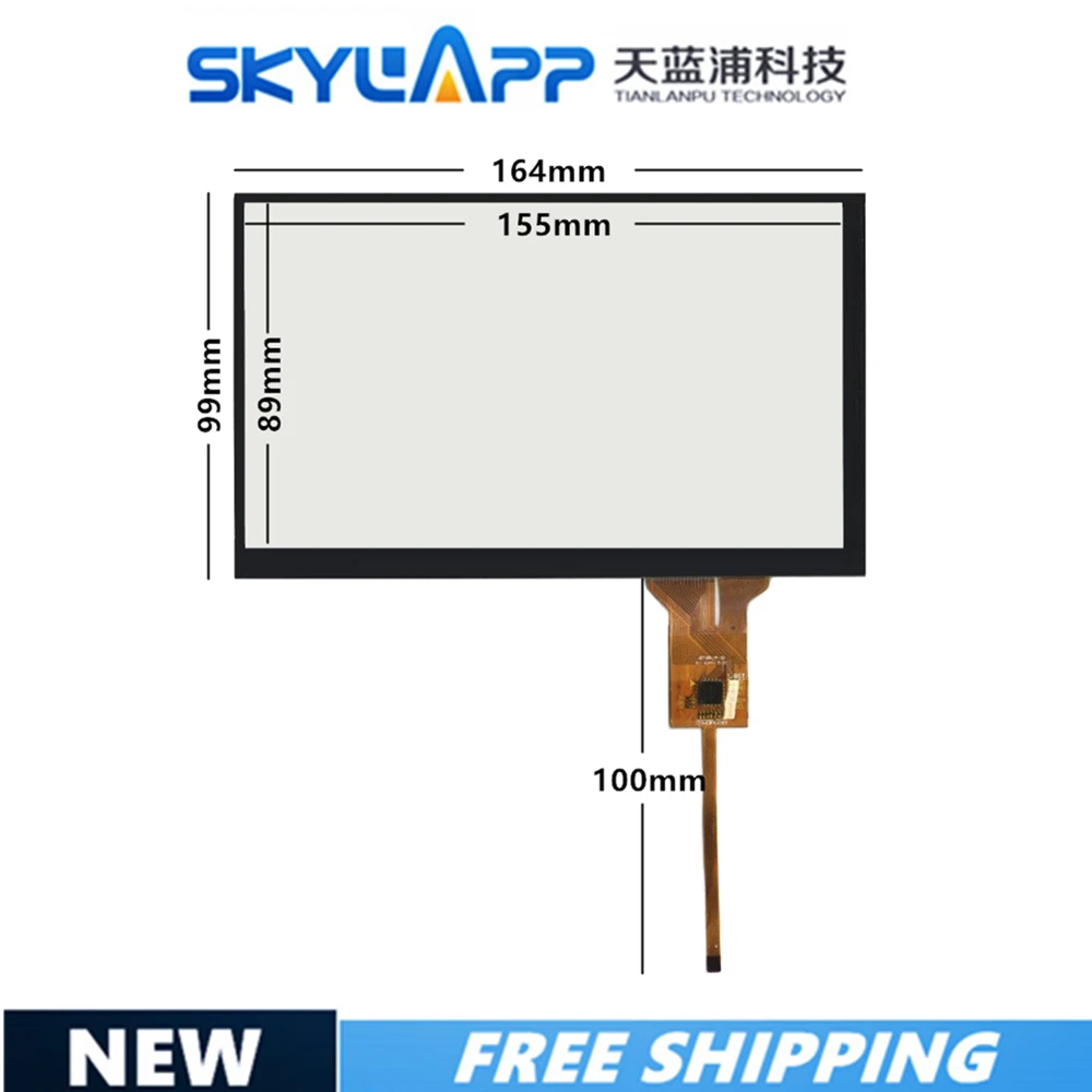 NEW 7 Inch 6 Lines Capacitive Screen Touch Panel GT911 164mm*99mm TouchSensor Freeshipping 164*99 for GPS Car | Мобильные телефоны