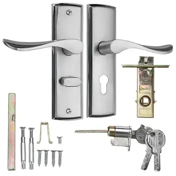 New Mechanical Door Lock Set Aluminum Alloy Handle Deadbolt Latch Locks Interior Lockset Kit Home Office Security Door Hardware 
New Mechanical Door Lock Set Aluminum Alloy Handle Deadbolt Latch Locks Interior Lockset Kit Home Office Security Door Hardware