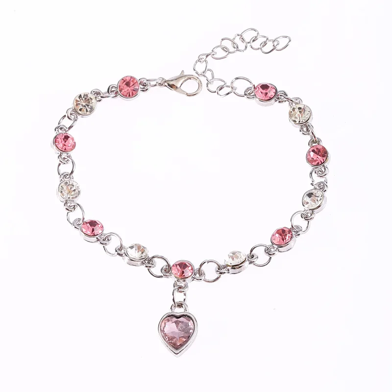 ECHSUN Korean fashion Austrian crystal bracelet peach heart flashing alloy bracelet on the other end of the finger female
ECHSUN Korean fashion Austrian crystal bracelet peach heart flashing alloy bracelet on the other end of the finger female