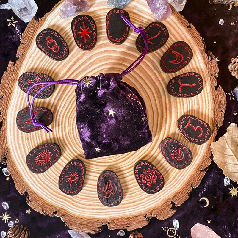 13Pcs Healing Witches Rune Set Meditation Divination Chakra Fortune-telling Runes Stones Engraved Runas with Cloth Bag
13Pcs Healing Witches Rune Set Meditation Divination Chakra Fortune-telling Runes Stones Engraved Runas with Cloth Bag
