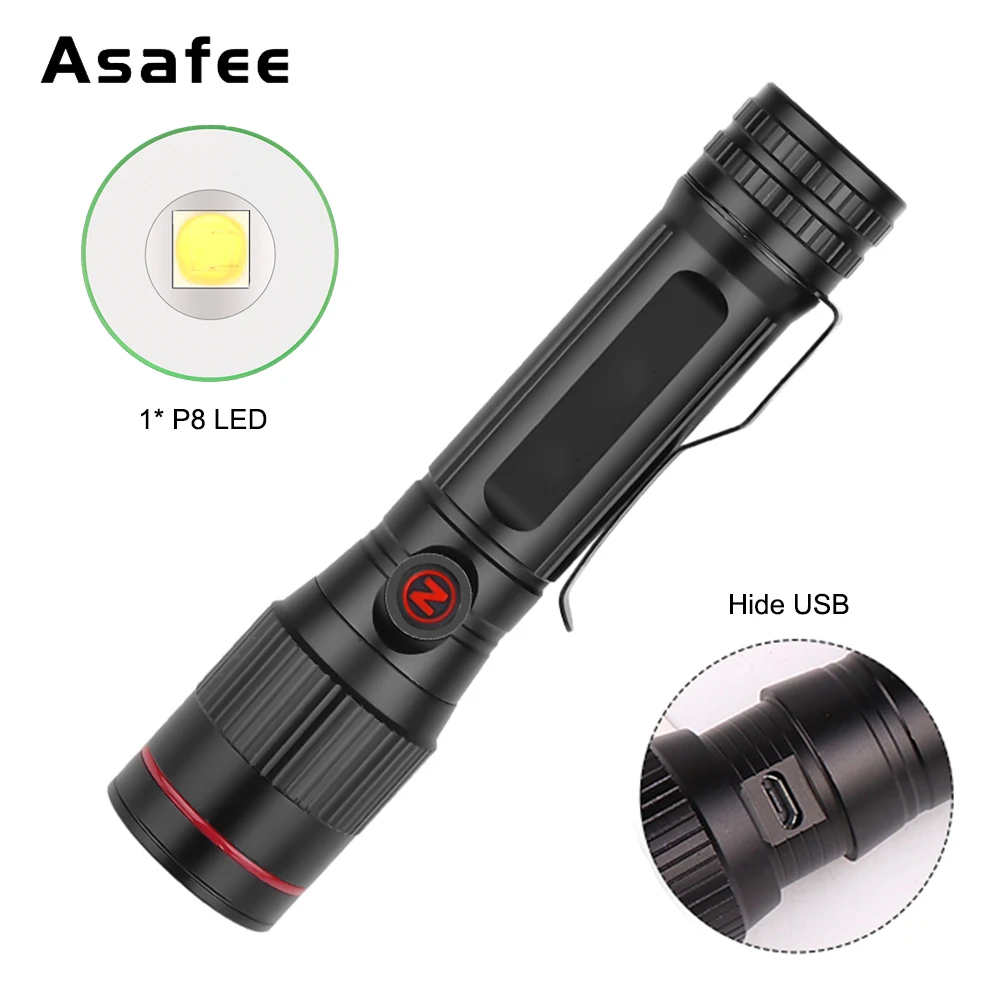 Multi-functional Tactical Flashlight 18650 OSRAM P8 LED Three Modes USB Charging Zoomable LED Flashlight Rechargeable
Multi-functional Tactical Flashlight 18650 OSRAM P8 LED Three Modes USB Charging Zoomable LED Flashlight Rechargeable