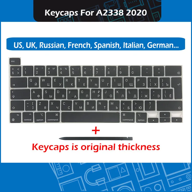 Оригинальный новый ноутбук A2338 клавиши колпачки для клавиш AZERTY Macbook Pro Retina 13 &quotM1