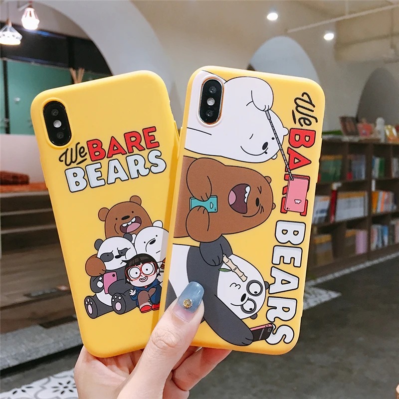 Cartoon Case for iPhone XR XS Max 6 6S Plus We Bare Bears funny Silicone Soft Coque Cover TPU Shell For iPhone 7 8 Plus XR X
Cartoon Case for iPhone XR XS Max 6 6S Plus We Bare Bears funny Silicone Soft Coque Cover TPU Shell For iPhone 7 8 Plus XR X