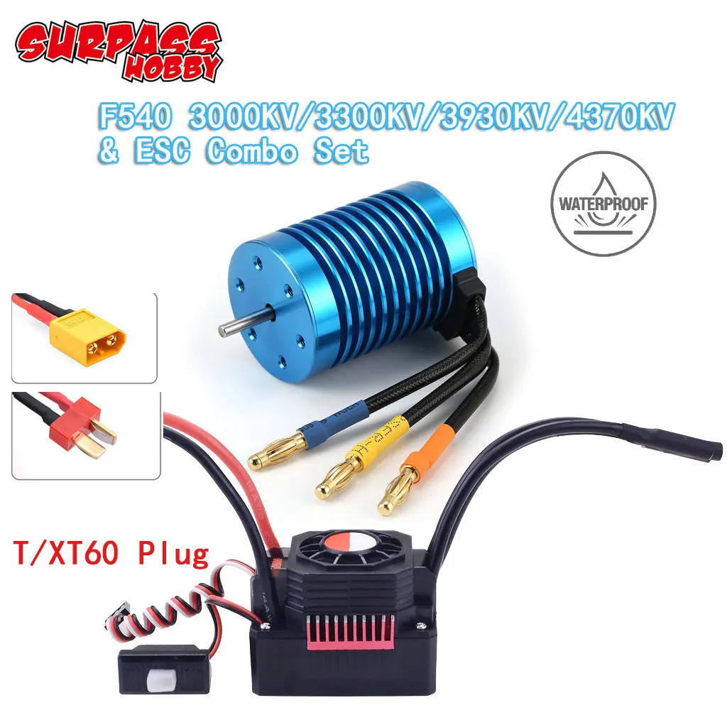 

Surpass Hobby F540 3000KV 3300KV 3930KV 4370KV Brushless Motor for 1/10 1/12 RC Car Redcat Electric Volcano EPX PRO Blackout XTE