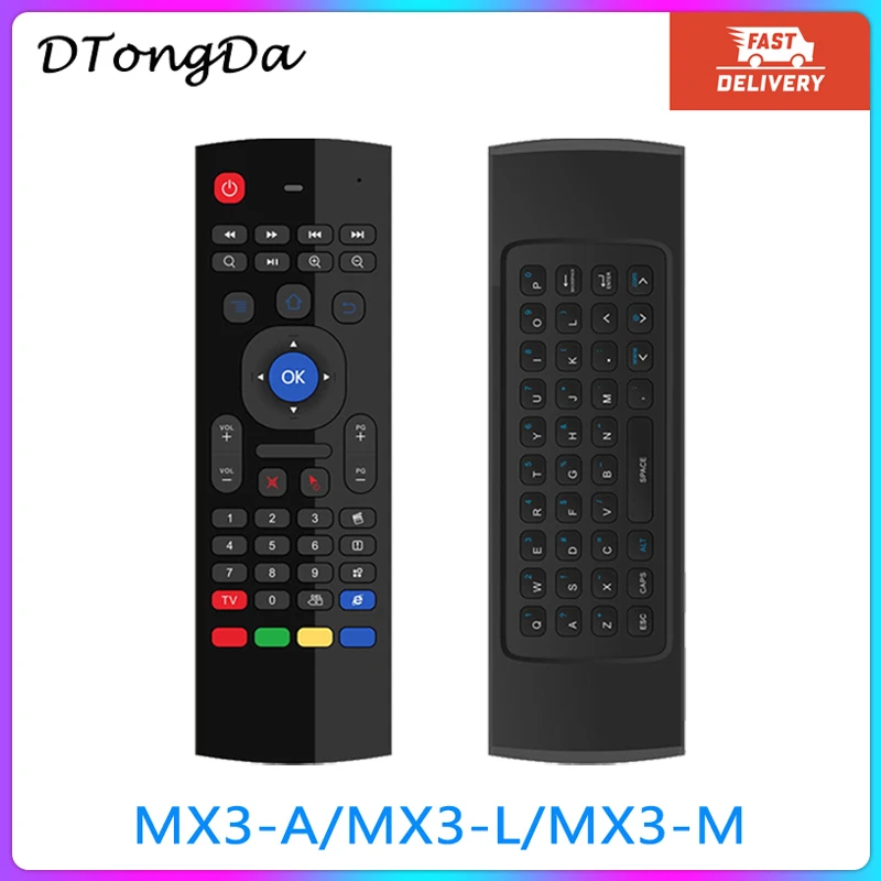MX3 MX3-L Backlit Air Mouse Smart Voice Remote Control 2.4G RF Wireless Keyboard For X96 mini Xiaomi MI TV BOX Android TV Box
MX3 MX3-L Backlit Air Mouse Smart Voice Remote Control 2.4G RF Wireless Keyboard For X96 mini Xiaomi MI TV BOX Android TV Box