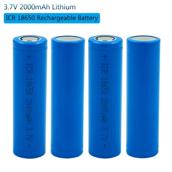 

ICR18650 3.7V 2000mAh Rechargeable Battery 18650 Lithium Batteries Li-ion Bateria for Torch Flash Light