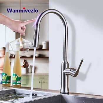Nickel Pull Out Touch Sense Kitchen Faucet 360 Rotation Smart Kitchen Faucet Sensor Tap Faucet Single Handle Mixer Tap Faucet
Nickel Pull Out Touch Sense Kitchen Faucet 360 Rotation Smart Kitchen Faucet Sensor Tap Faucet Single Handle Mixer Tap Faucet