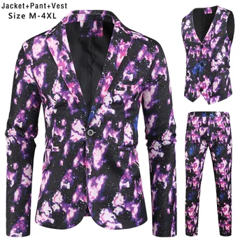 Men's Carnival Suit Different Prints Costume Include Jacket Pants Waistcoat Button Pocket Shirts M-3XL camisa masculina camisas
Men's Carnival Suit Different Prints Costume Include Jacket Pants Waistcoat Button Pocket Shirts M-3XL camisa masculina camisas