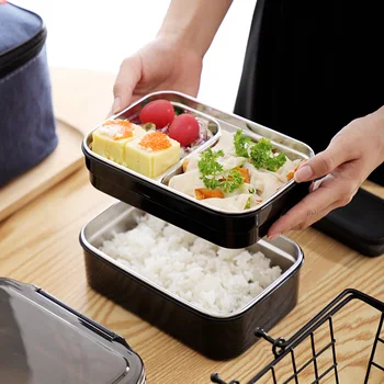 304 Stainless Steel Double-layer Lunch Box Insulation Heating Lunch Box Student Dormitory Lunch Box Office Worker Fast Food Box
304 Stainless Steel Double-layer Lunch Box Insulation Heating Lunch Box Student Dormitory Lunch Box Office Worker Fast Food Box
