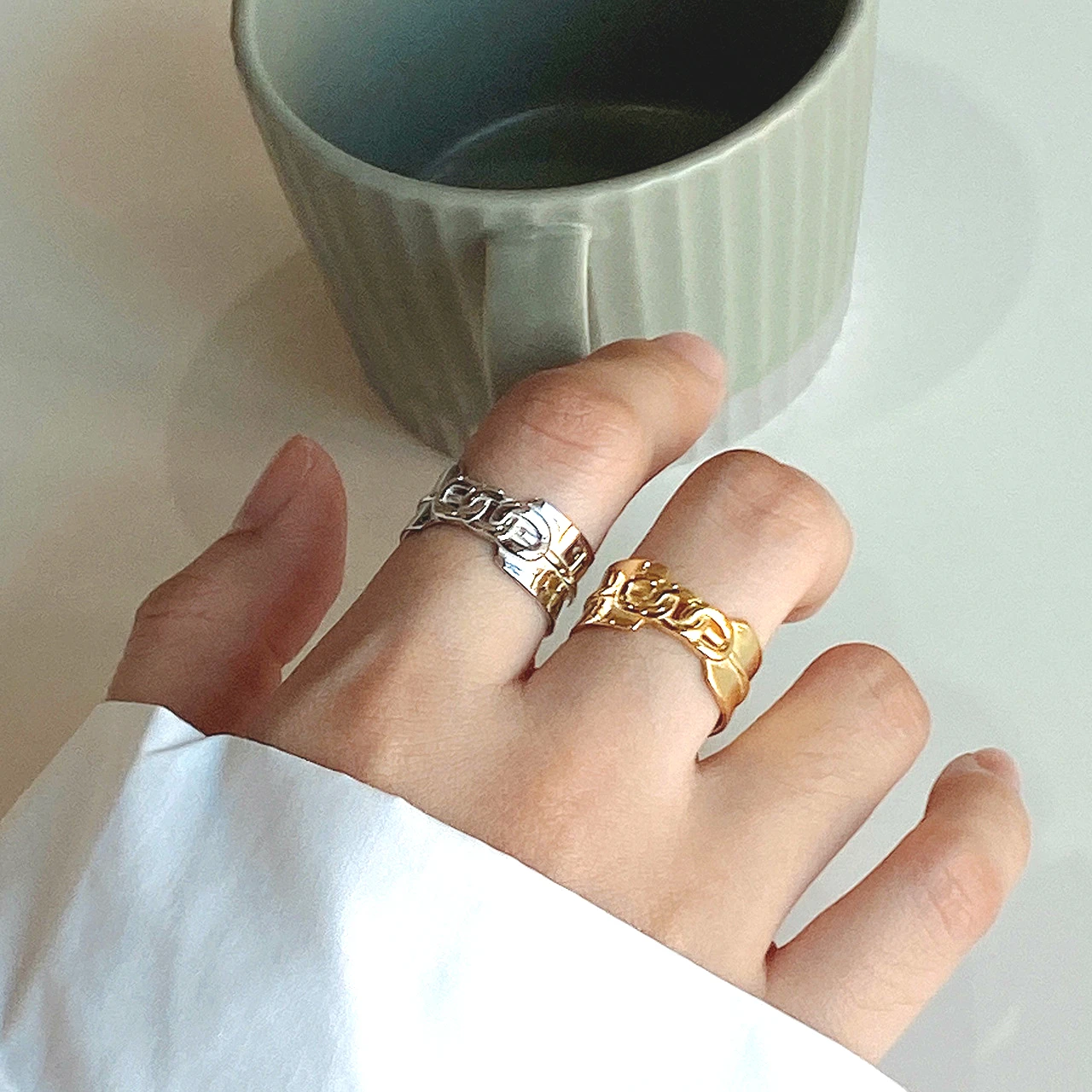 Fashion S925 Sterling Silver Irregular Concave Convex Gold Silver Color Ring Width Open Finger Ring For Women Jewelry Gifts
Fashion S925 Sterling Silver Irregular Concave Convex Gold Silver Color Ring Width Open Finger Ring For Women Jewelry Gifts