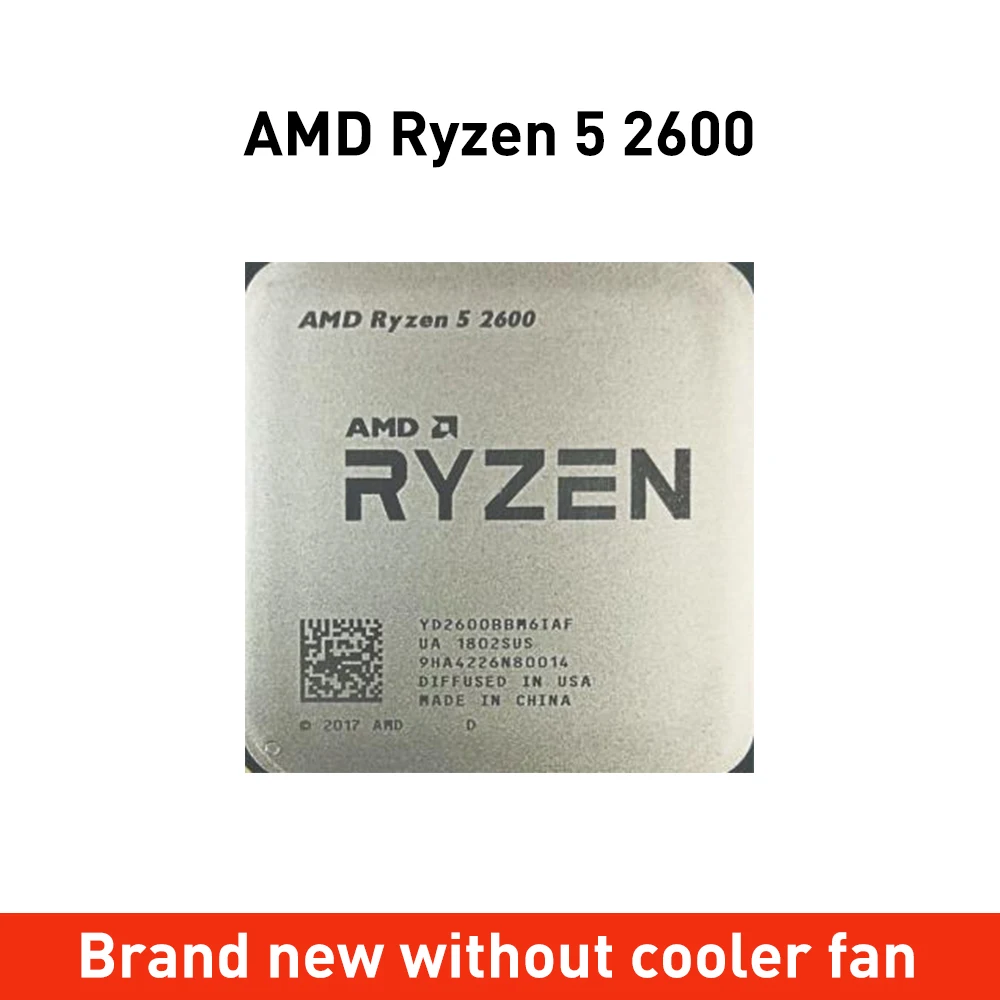 New amd ryzen 5 2600 cpu 3.4GHz 6-Core 12-Thread 65W TDP processador Socket am4 Desktop brand new without cooler fan 
New amd ryzen 5 2600 cpu 3.4GHz 6-Core 12-Thread 65W TDP processador Socket am4 Desktop brand new without cooler fan