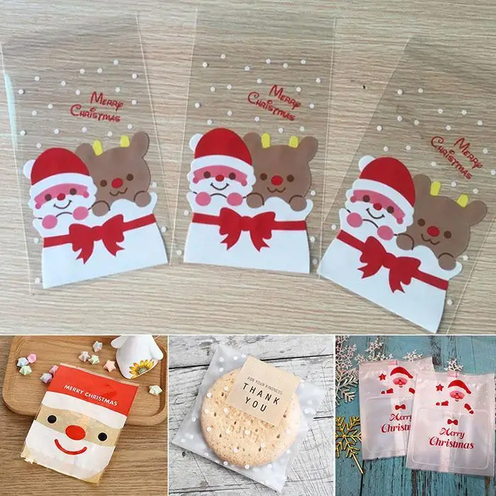 christmas candy biscuit small gift packaging of sugar bag(100pcs