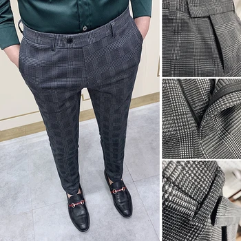 Classic Plaid Suit Pants Men's Spring 2020 Hot Sale Business Dress Pants High Quality Casual Dress Pants Slim Social Clothing 
Classic Plaid Suit Pants Men's Spring 2020 Hot Sale Business Dress Pants High Quality Casual Dress Pants Slim Social Clothing