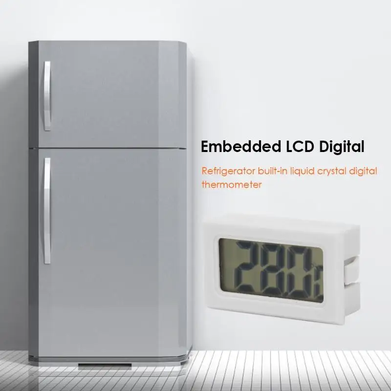 Fridge LCD Digital Thermometer Freezer Temperature Sensor Meter White Two LR44 Button Batteries for Power Supply (Not include
Fridge LCD Digital Thermometer Freezer Temperature Sensor Meter White Two LR44 Button Batteries for Power Supply (Not include
