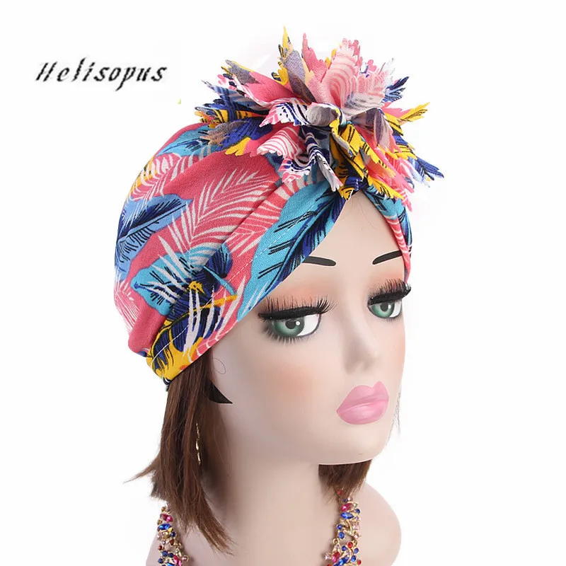 Helisopus Fashion Women Turban Flower Print Twist Knot India Chemo Cap Ladies Muslim Turban Bandanas Hair Accessories
Helisopus Fashion Women Turban Flower Print Twist Knot India Chemo Cap Ladies Muslim Turban Bandanas Hair Accessories