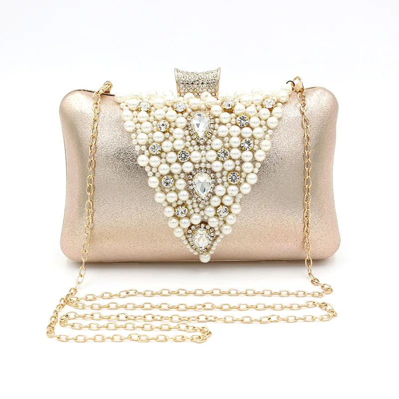 Pillow-Shaped Carrying Dinner Bag Chain Square Sling Bag Pearl Diamond Set Banquet Handmade Luxury Beads Drilling Dinner WOMEN'S 
Pillow-Shaped Carrying Dinner Bag Chain Square Sling Bag Pearl Diamond Set Banquet Handmade Luxury Beads Drilling Dinner WOMEN'S