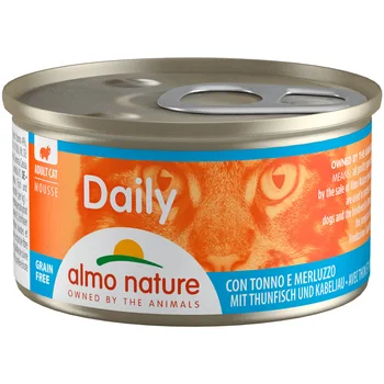 ALMO NATURE ALMO NATURE CAT DAILY MENU for adult cats gentle mousse with tuna and cod 85g
ALMO NATURE ALMO NATURE CAT DAILY MENU for adult cats gentle mousse with tuna and cod 85g
