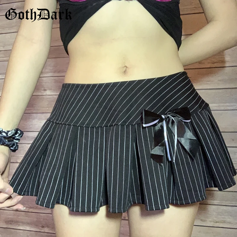 Goth Dark Gothic Pleated Black Micro Skirts Mall Goth Stripe Print Sexy High Waist Mini Skirt Women Bow Patchwork Emo Clubwear
Goth Dark Gothic Pleated Black Micro Skirts Mall Goth Stripe Print Sexy High Waist Mini Skirt Women Bow Patchwork Emo Clubwear