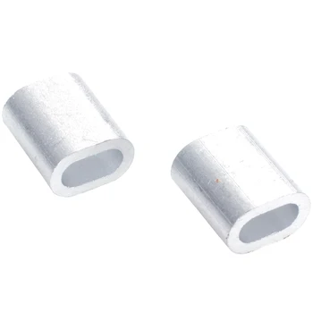 50 x Oval aluminum h uelsen clamps for 2 mm wire rope Press clamp silver tone
50 x Oval aluminum h uelsen clamps for 2 mm wire rope Press clamp silver tone