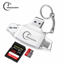 

Ingelon SD Card Reader de memoria sd micro Adapter carte sd Type C OTG Memory Cardreader For adaptador iphone Samsung MacBook