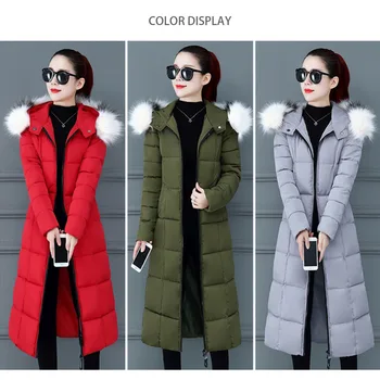 cnjessie Women Real shot long cotton women's winter new version of the waist was thin and tied with large size down jacket
cnjessie Women Real shot long cotton women's winter new version of the waist was thin and tied with large size down jacket