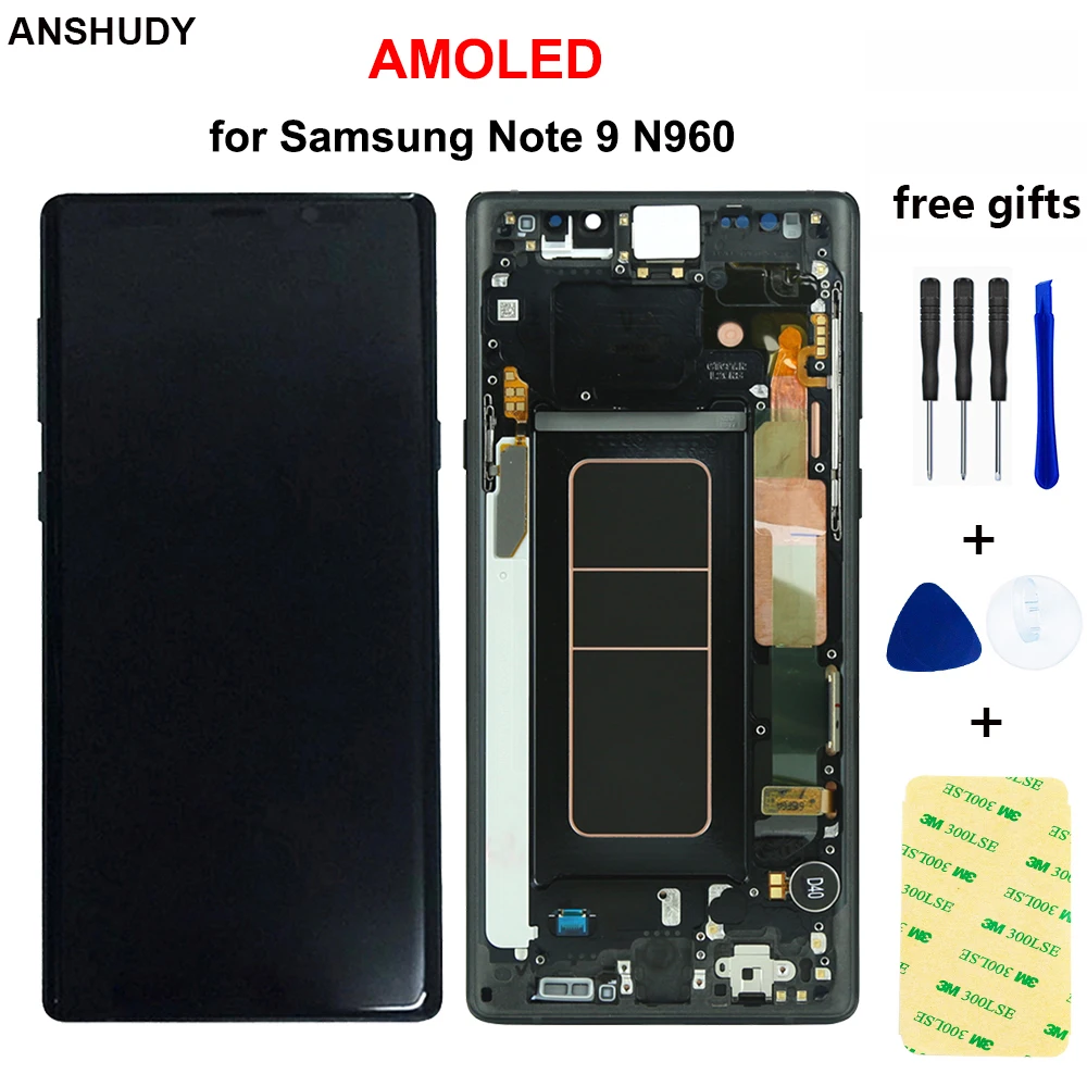6.4'' AMOLED for SAMSUNG GALAXY Note 9 Note9 Lcd Display N960D N960F LCD Touch Screen with frame Free Shipping +Tools Replace
6.4'' AMOLED for SAMSUNG GALAXY Note 9 Note9 Lcd Display N960D N960F LCD Touch Screen with frame Free Shipping +Tools Replace