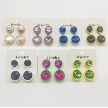 Wholesale 7 Pairs Multicolor Custom Painting Big Crystal Earrings Enamel Glass Tile Bead Stud Earring for Women Fashion Jewelry
Wholesale 7 Pairs Multicolor Custom Painting Big Crystal Earrings Enamel Glass Tile Bead Stud Earring for Women Fashion Jewelry