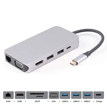 10in1 Type C USB C Hub Dual Adapter 3.0 Port Card Reader 4K HDMI For MacBook Pro Brand New And High Quality
10in1 Type C USB C Hub Dual Adapter 3.0 Port Card Reader 4K HDMI For MacBook Pro Brand New And High Quality