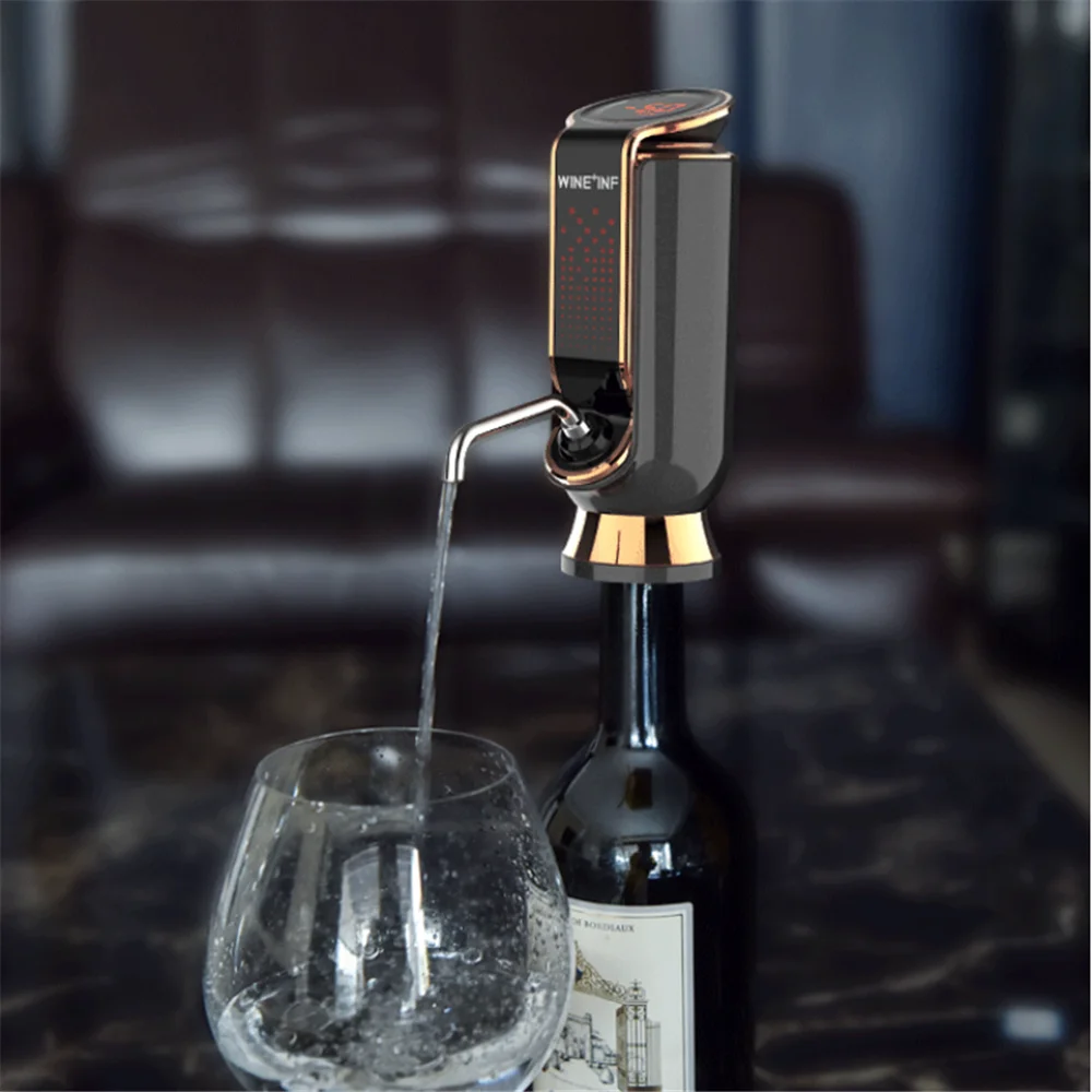 

Автоматический Электрический Быстрый Графин для вина с USB зарядкой, регулируемый аэратор для вина Виски, 10 дней для сохранения свежести, подарки на день отца