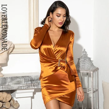 LOVE&LEMONADE Sexy Orange Deep V-neck Gold Jewelry Elastic Reflective Material Bodycon Party Mini Dress LM81989
LOVE&LEMONADE Sexy Orange Deep V-neck Gold Jewelry Elastic Reflective Material Bodycon Party Mini Dress LM81989
