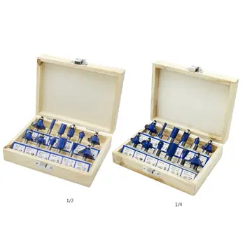 12pcs 1/4" 1/2" Shank Carbide Router Bits Milling Cutter Woodworking Trimming 
12pcs 1/4" 1/2" Shank Carbide Router Bits Milling Cutter Woodworking Trimming