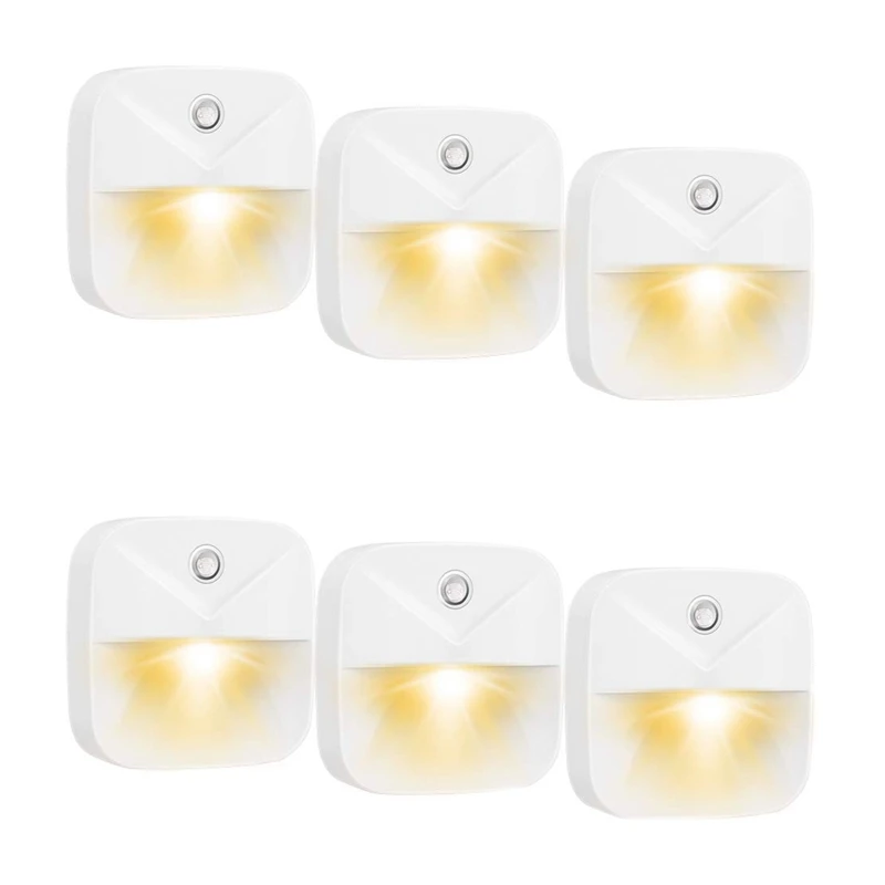 EU Plug 6Pcs Child Night Light LED Plug-And-Play Automatic Wall Night Lamp with Light Sensor for Baby Room, Kitchen, Bathroom, S
EU Plug 6Pcs Child Night Light LED Plug-And-Play Automatic Wall Night Lamp with Light Sensor for Baby Room, Kitchen, Bathroom, S