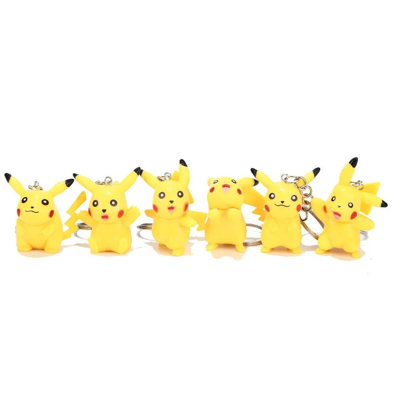 6 Pieces / Set of Cartoon Dolls Anime Three-dimensional Pikachu Hand-held Key Ring Pendant Small Gift Resin Doll Key Ring
6 Pieces / Set of Cartoon Dolls Anime Three-dimensional Pikachu Hand-held Key Ring Pendant Small Gift Resin Doll Key Ring
