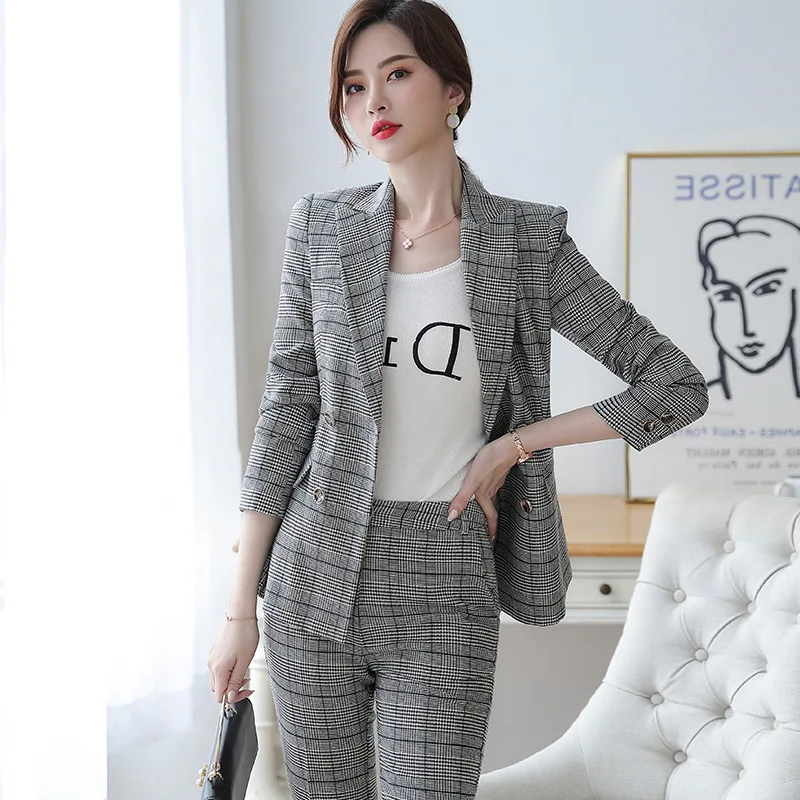 Plaid Small Suit Coat Women's British-Style Short 2019 Autumn New Style Wear Retro Pattern Suit
Plaid Small Suit Coat Women's British-Style Short 2019 Autumn New Style Wear Retro Pattern Suit